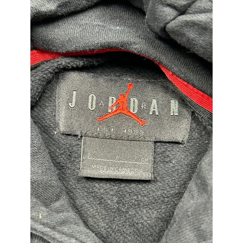 Jordan Jumpman Pullover Hoodie Cotton Polyester Black S Mens
